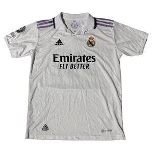 adidas Real Madrid 2022-23 VINI JR. #20 White Away Soccer Jersey Kit Futbol